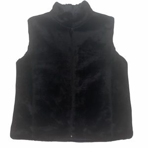 Black furry vest Size Small